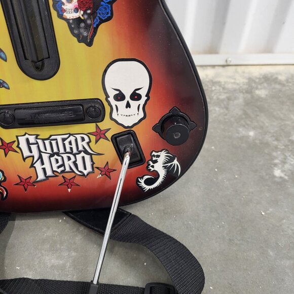 PlayStation 2 PS2 Wireless Guitar Hero Sunburst Red Octane 95449 805 Controller - Picture 7 of 8